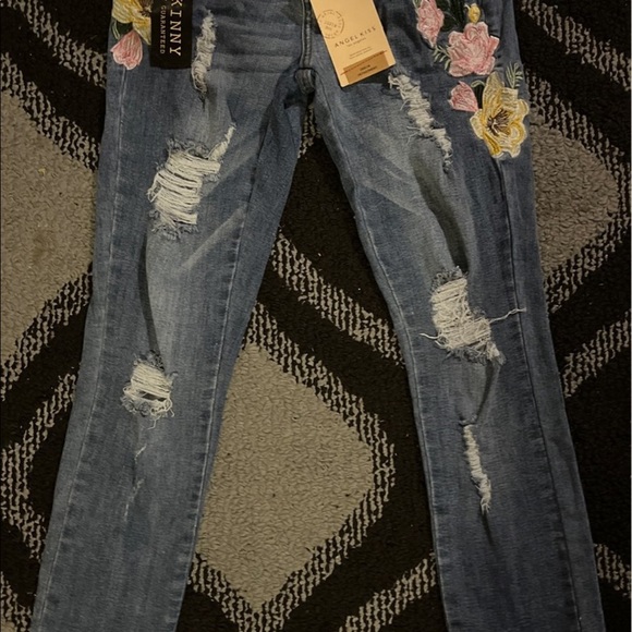 Bundle of embroidered denim jeans - Picture 5 of 12